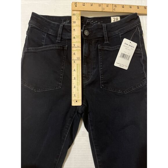 We the Free People Ivy Denim Released Raw Hem Skinny Jean Waist Size 28 $98 NWT - Picture 8 of 15